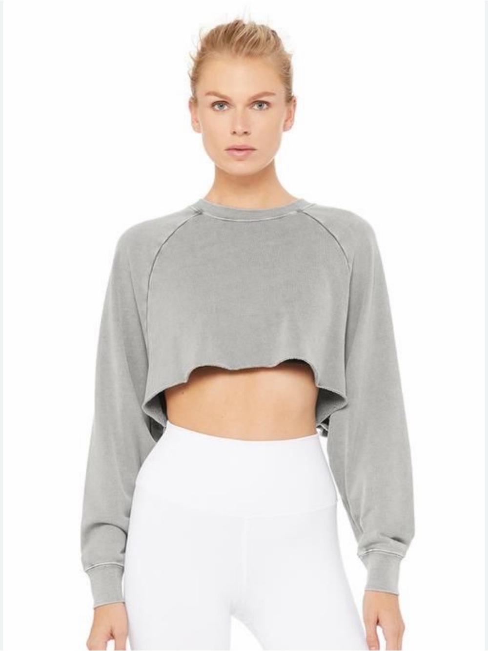Alo Yoga Double Take Pullover Cropped Sweatshirt